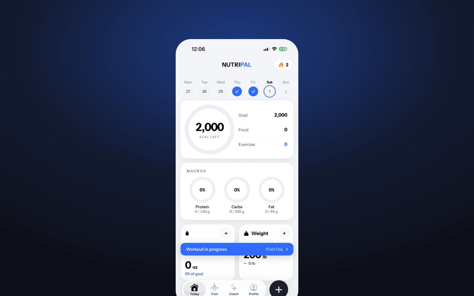 NutriPal interface